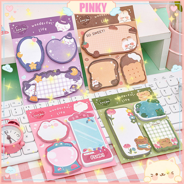 

STICKY NOTES 3 IN 1 / STIKCY NOTE 1SET 3PCS / STICKY NOTES MOTIF IMUT / STICKY NOTES KAWAI