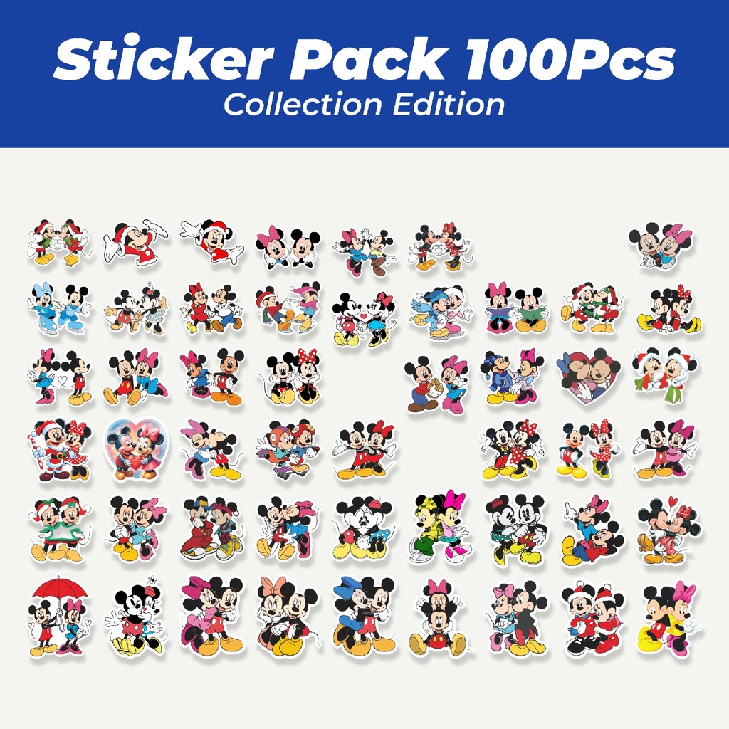 

Hot Stiker Kartun Mickey Mouse dan Minnie Mouse Lucu Anti Air Stikers Berperekat Waterproof Sticker Decal Buat Motor Helm Buku Journal Koper Casing HP Laptop Botol Minum