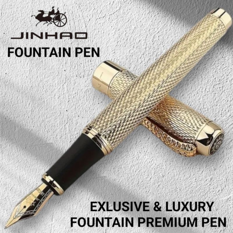 

Ballpoint Mewah Premium JINHAO ORIGINAL Fountain Pen Kaligrafi/Ttd Lengkap Dengan Box Premium