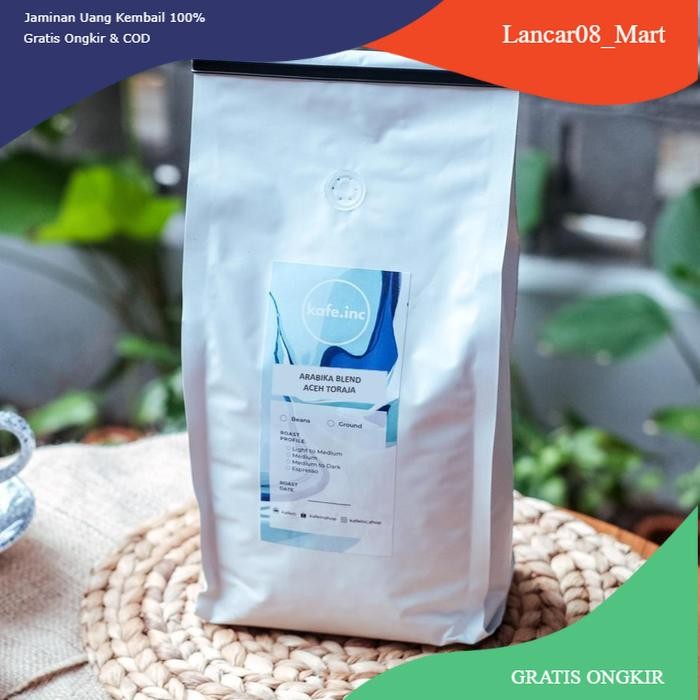 

【L-MART】SALE!!! Kopi Arabika Blend Aceh Toraja 500 gram Kafein Biji