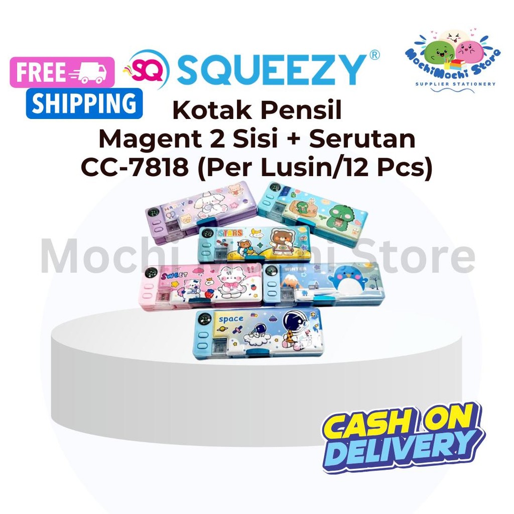 

PER LUSIN/12 PCS Kotak Pensil Magnet 2 Sisi + Serutan CC-7818 | Kotak Pensil Plus Serutan | Tempat Pensil | Tempat Pensil Magnet | CC-7818