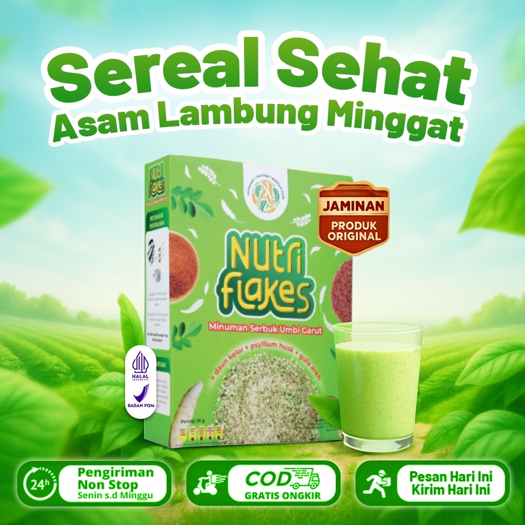 

Sereal Umbi Garut - Solusi Atasi Asam Lambung Maag Kronis Gerd Suplemen Makanan Diet