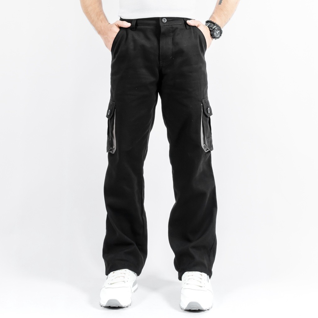 GADINGKU_  Gizmo Celana Cargo Panjang Prime Black