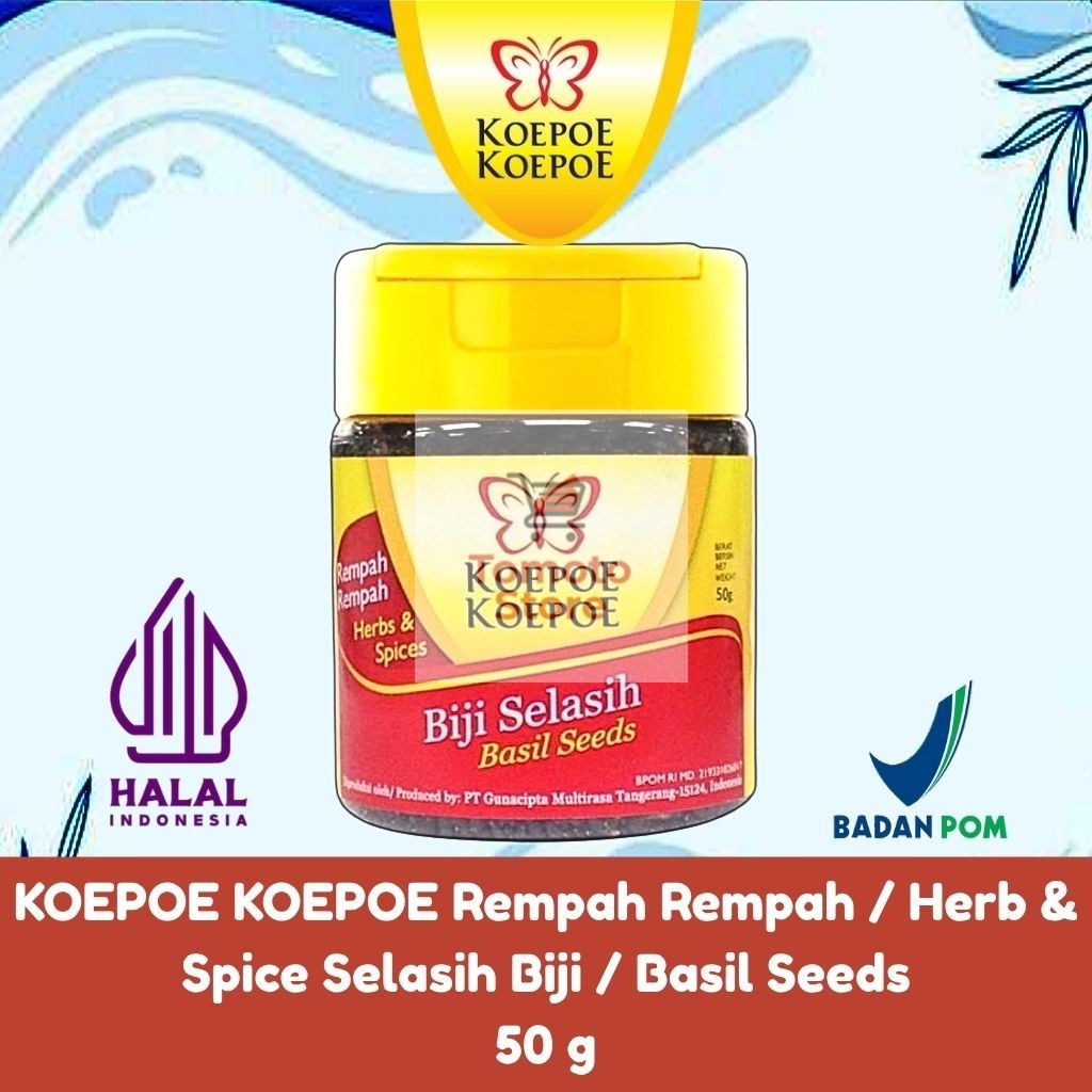 

✨ TOMOTOSTORE ✨KOEPOE KOEPOE Rempah Rempah / Herb & Spice Selasih Biji / Basil Seeds