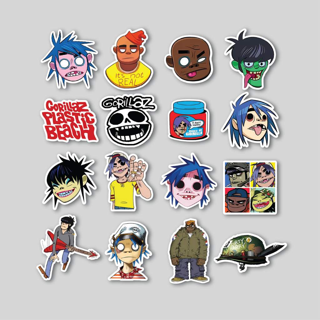 

Sticker Pack Gorillaz | Sticker Tumbler | Stiker Laptop Koper Helm