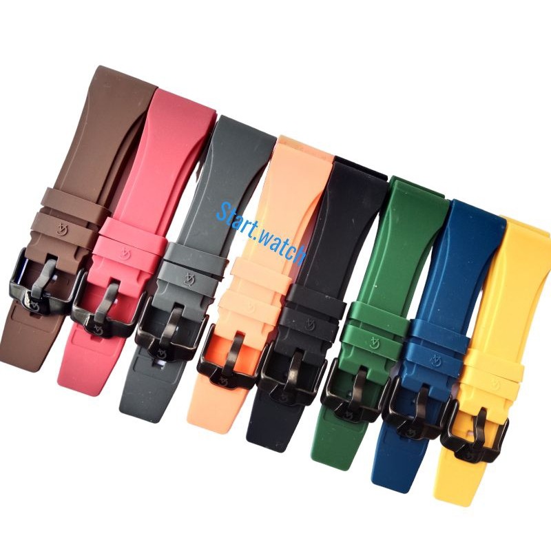 Tali /Strap Jam Tangan Alexandre Christie Rubber Alexsander Cristi Strap Tali 24MM Jam Tangan AC Jam