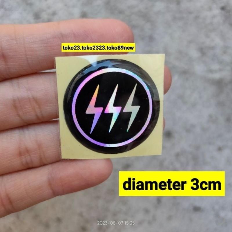 stiker timbul motor logo sss buat mio fino soul