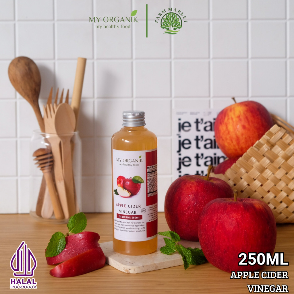 

My Organik Cuka Apel Original Cukka Apel Organik 250ML Apple Cider Vinegar with mother untuk Diet