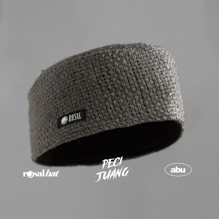 Peci Juang ROSAL - Songkok Kopiah Pria Kain Goni Karung - Abu