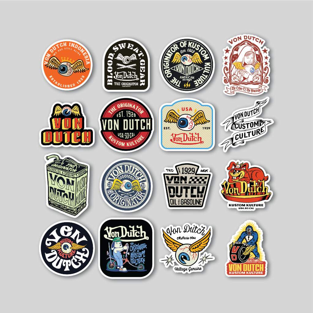 

Sticker Pack Von Dutch | Sticker Tumblr | Stiker Laptop Koper Helm