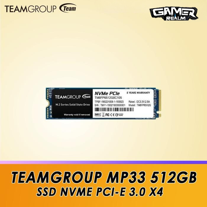 Teamgroup MP33 512GB PCI-e 3.0 X4 with NVME SSD M.2