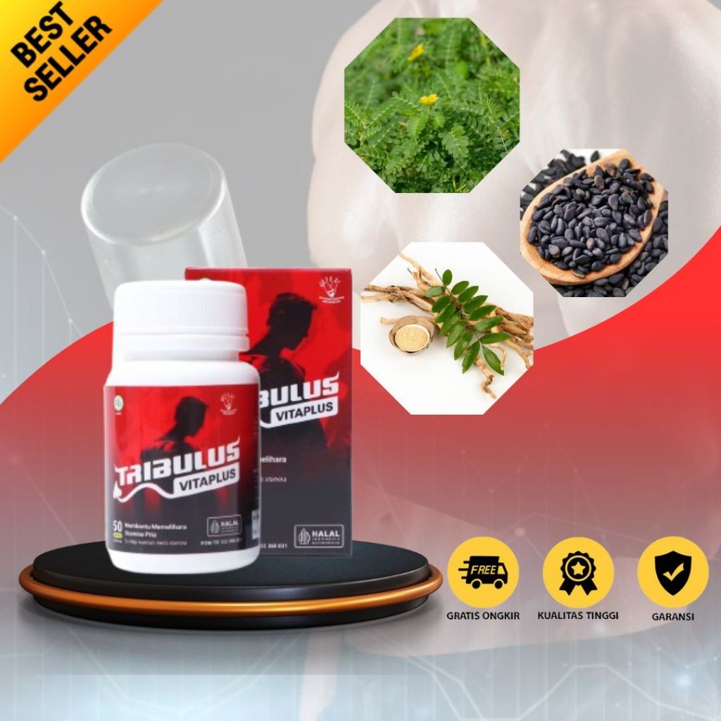 Tribulus Vitaplus Meningkatkan / Penambah Hormon Testosteron 50 Kapsul