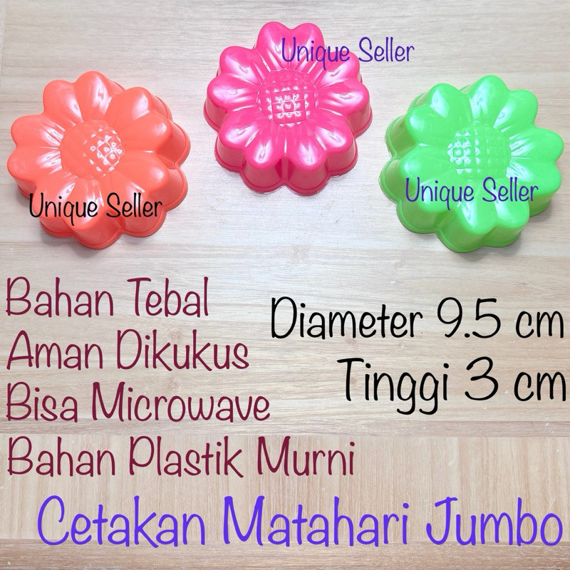[Isi12] Cetakan Matahari Jumbo Plastik 9.5 cm / Cetakan Puding Pudding Nasi Bento Kue Bolu Matahari 