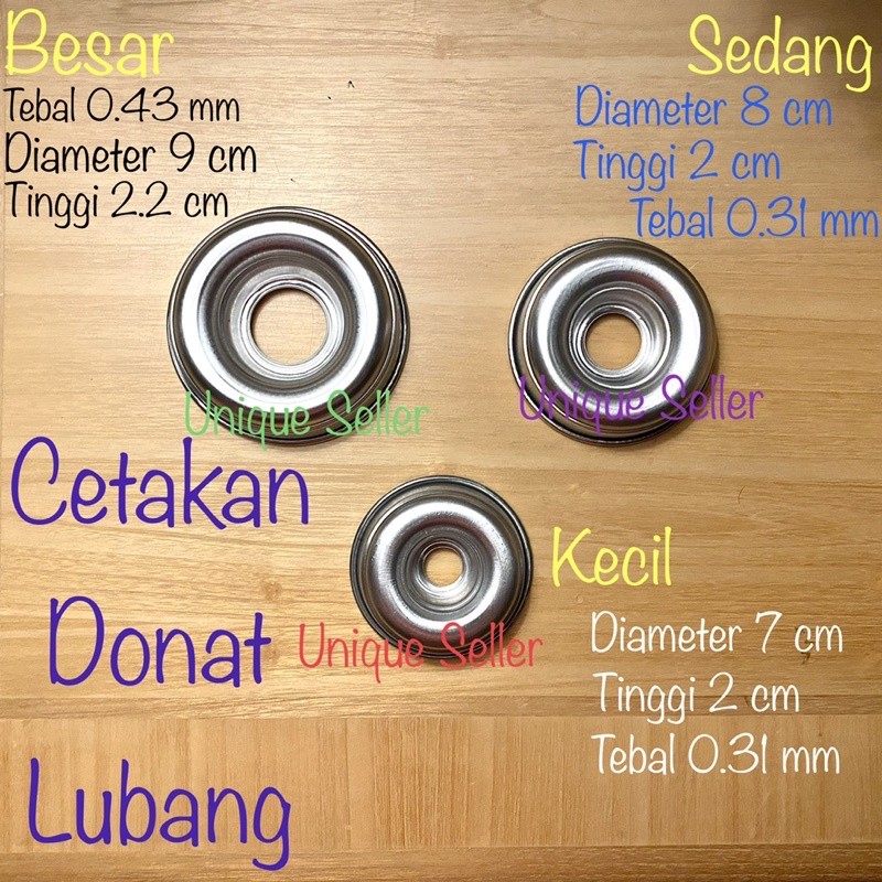 [Isi 12] Cetakan Brownies Donat Brownat 7cm 8cm 9cm TEBAL SURYA / Cetakan Donat Press Bulat Aluminiu