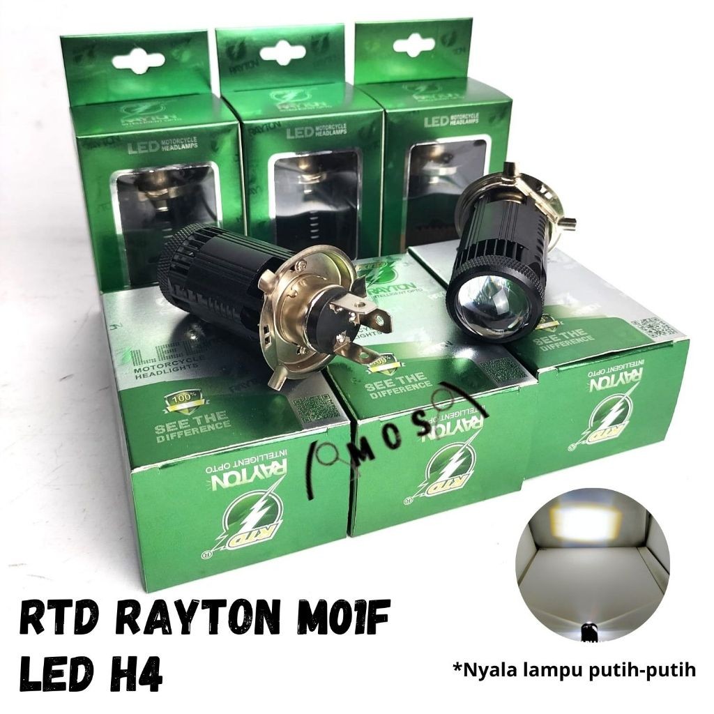 LAMPU UTAMA MINI PROJIE H4 ORIGINAL RTD M01F KIPAS PENDINGIN UNIVERSAL MOTOR MOBIL H4 RTD RAYTON