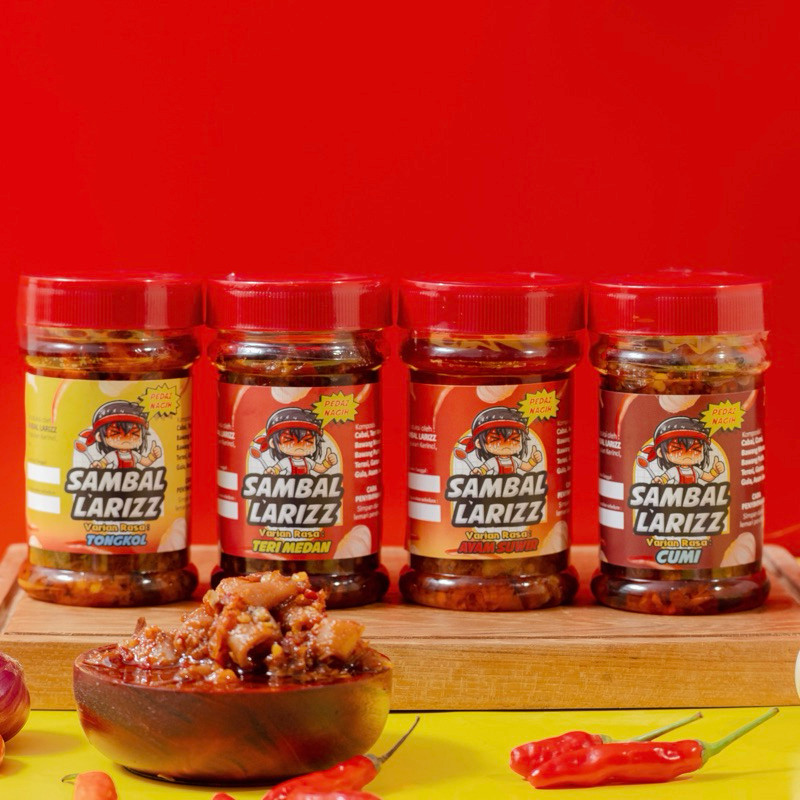 

TermurahSambal Larizz - Cumi, Tongkol, Teri Medan, Ayam Suwir - 150g - (PEDAZZ)new