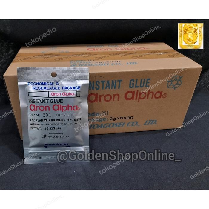 

Aron Alpha Asli Lem Instan 201 isi 2gram x 6pcs