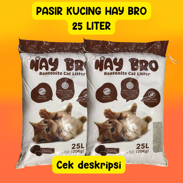 PASIR HAY BRO 25 LITER PASIR KUCING HAY BRO AROMA PASIR AROMA HAY BRO 25L CO