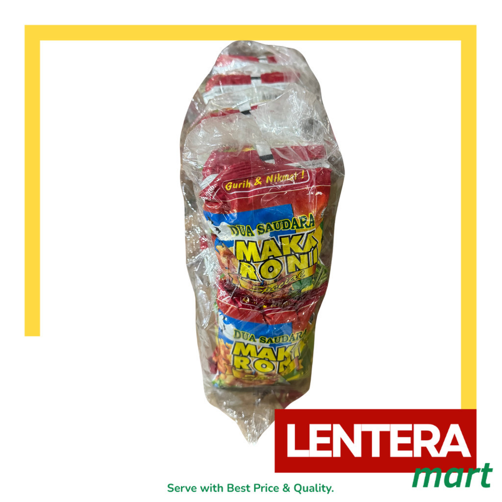 

Dua Saudara Makaroni Pedas Ecer 1000 Isi 20 pcs/Sogo Ecer 500 isi 40 pcs LenteraMart
