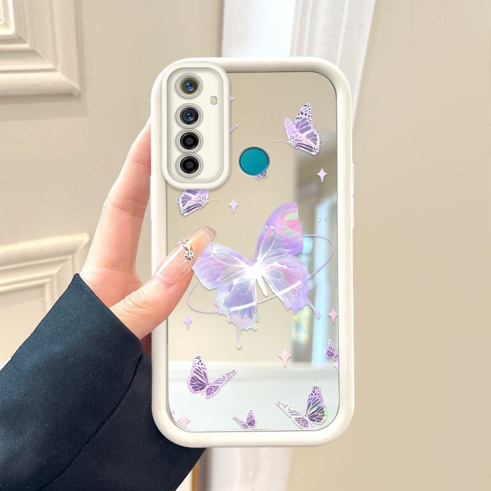 Casing Hp Untuk Realme 5 5i 5S 6i Cassing Soft Cesing Mirror JZ Butterfly 8775 Softcase Silikon Phon