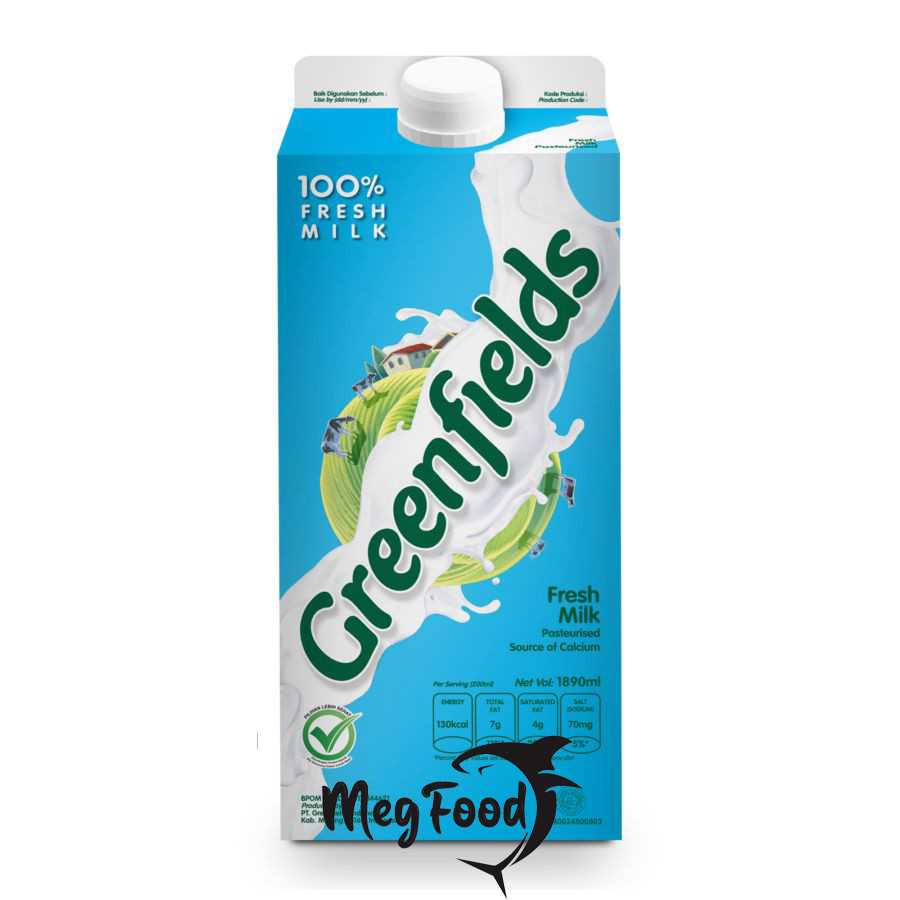 

Greenfields Fresh Milk 1 Liter / Fresh Pasteurised Milk Full Cream 1000 ml