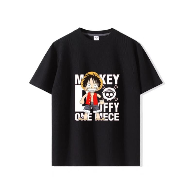T-Shirt Waffle ONE PIECE Untuk DEWASA Cetakan Vintage Lengan Pendek Pakaian Pria Atasan Lingerie Pri