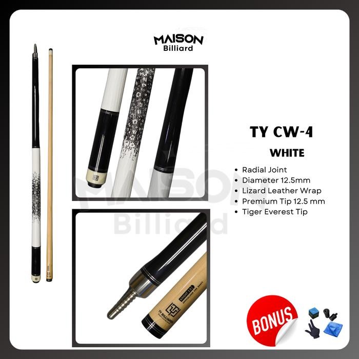 [BEST SELLER]PROMO FURY CW SERIES CW-3 CW-4 Cue Stick Play Billiard Billiar - CW-4 BLACK