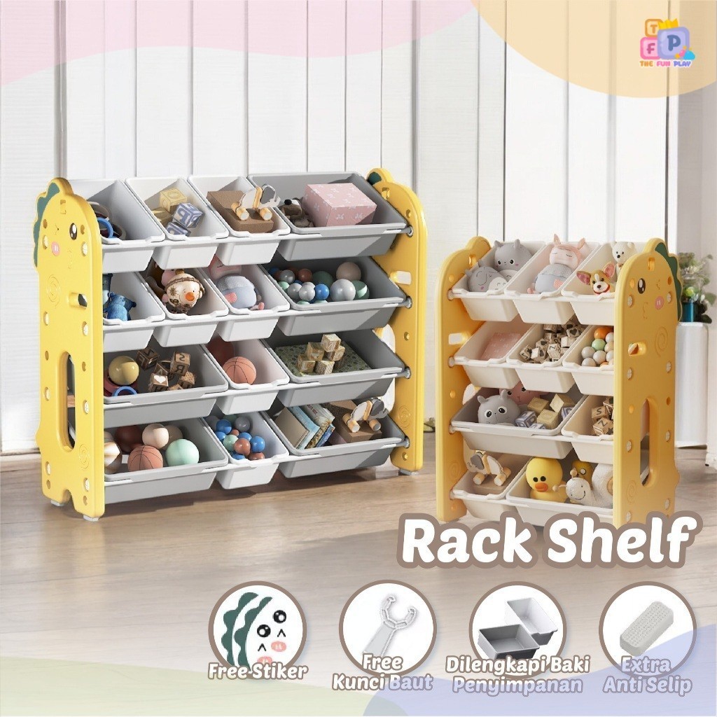 TheFunPlay  Rak Serbaguna Rak Mainan Anak Rack Shelf Organizer Tempat Mainan Anak Rak Buku Anak Rak 