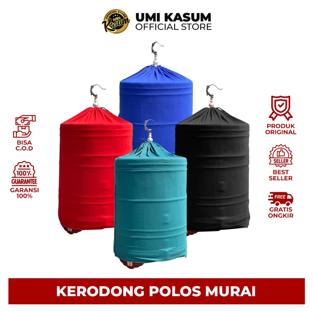 Kerodong Polos Burung Murai Double Layer Batu Umi Kasum | Krodong Bulat Polos Tanpa Gambar