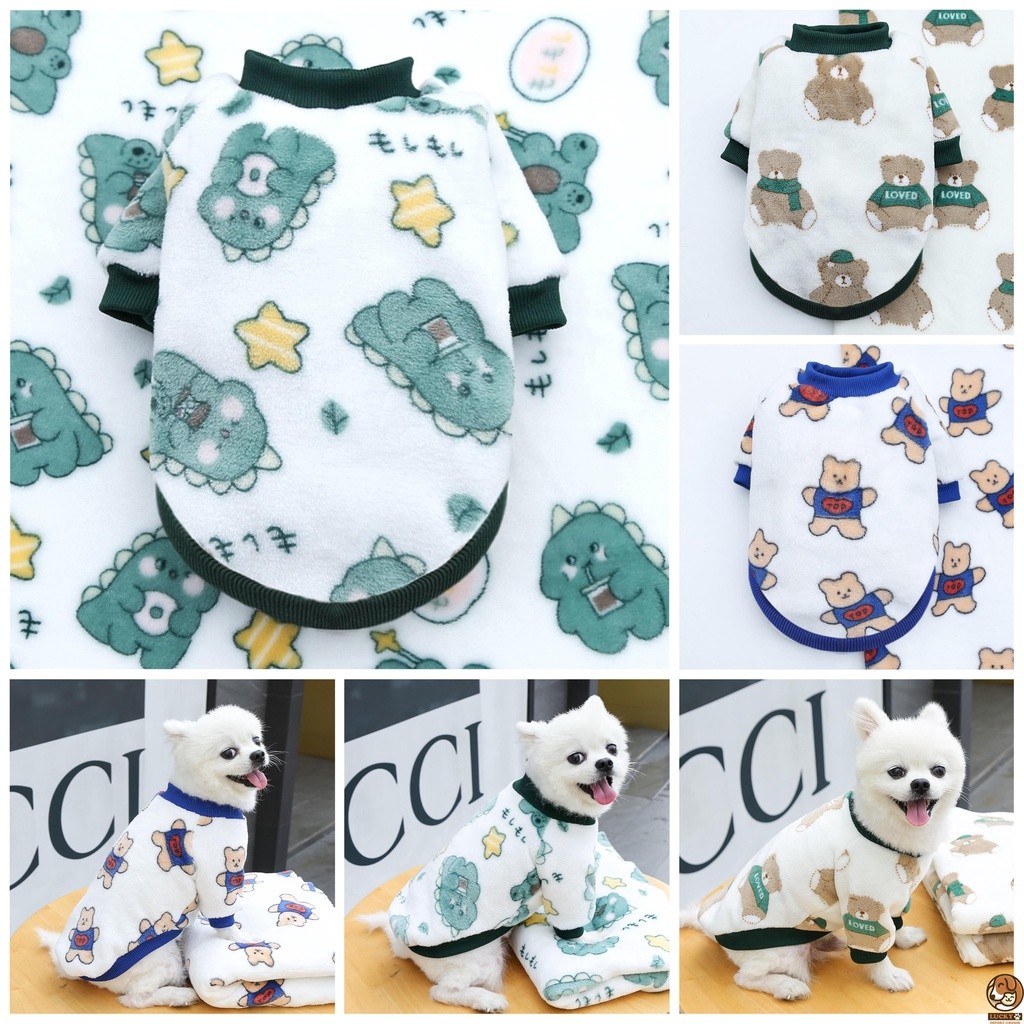 Baju Anjing Kucing Kecil Besar Sweater Lucu Berbulu Poodle Minipom Shitzu