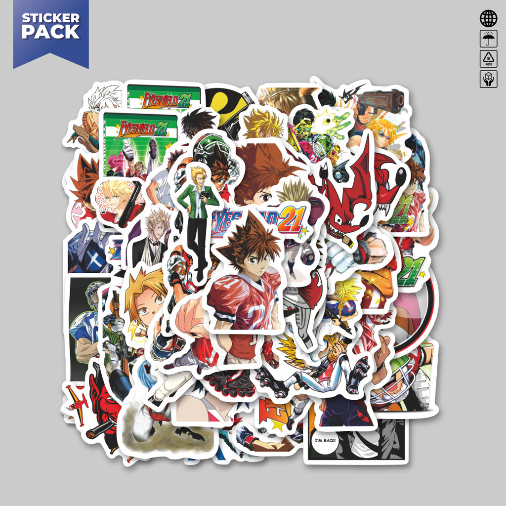 

[100PCS]Stiker Pack Sticker Anime Eyeshiel 21 (Aishīrudo) Aesthetic Vinyl Anti Air Dekorasi Sticker Laptop Buku Journal Koper Helm Casing HP Gitar Helm Skateboard
