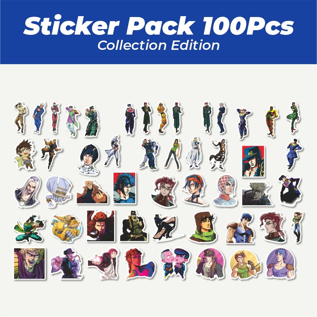 

Hot Sticker Anime JoJo's Bizarre Adventure Sticker Lucu Anti Air Stikers Berperekat Waterproof Sticker Decal Buat Motor Helm Buku Journal Koper Casing HP Laptop Botol Minum