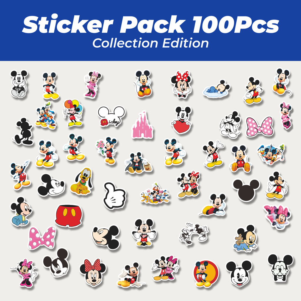 

Hot Sticker Kartun Mickey Mouse Lucu Anti Air Stikers Berperekat Waterproof Sticker Decal Buat Motor Helm Buku Journal Koper Casing HP Laptop Botol Minum