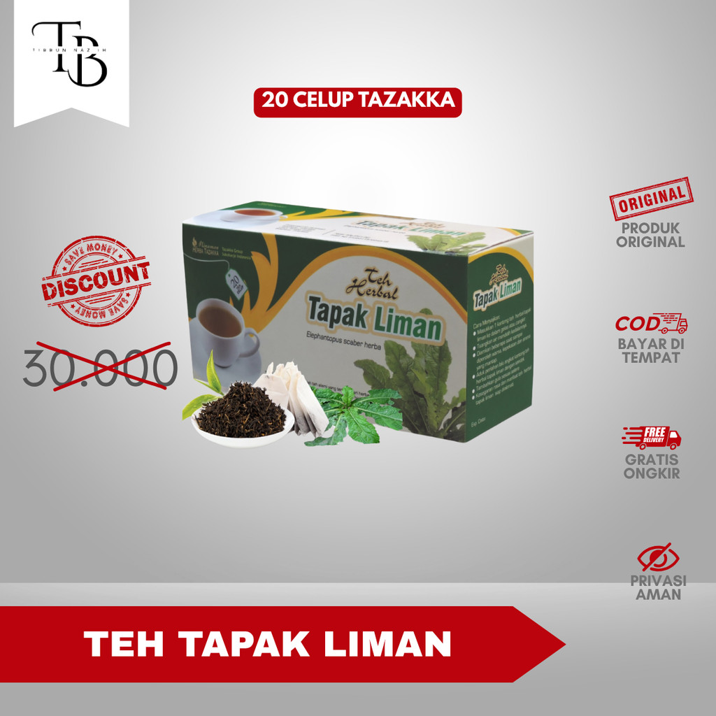 

TEH TAPAK LIMAN - isi 20 kantong celup | untuk membantu mengatasi gangguan liver original Tazakka 100%