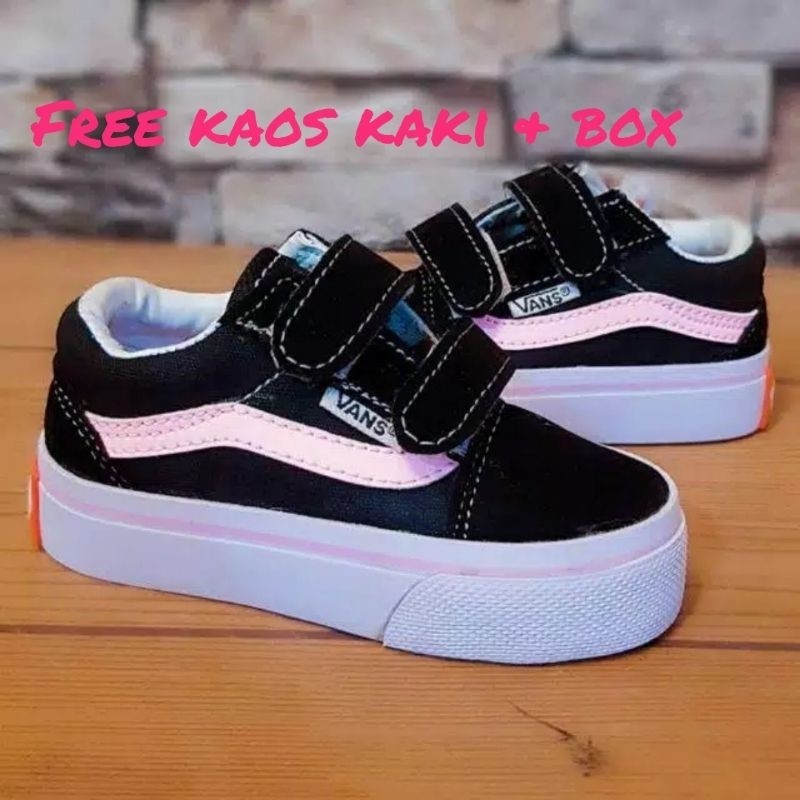 BROMSUNSHOP  Sepatu Anak Perempuan / Sepatu Vans Anak Cewe / Sepatu Anak Usia 1-10 Tahun / Sepatu Sn