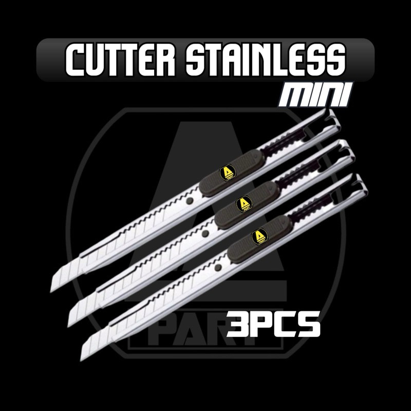 

CUTTER MINI STAINLESS PISAU KERTAS SERBAGUNA ISI 3PCS