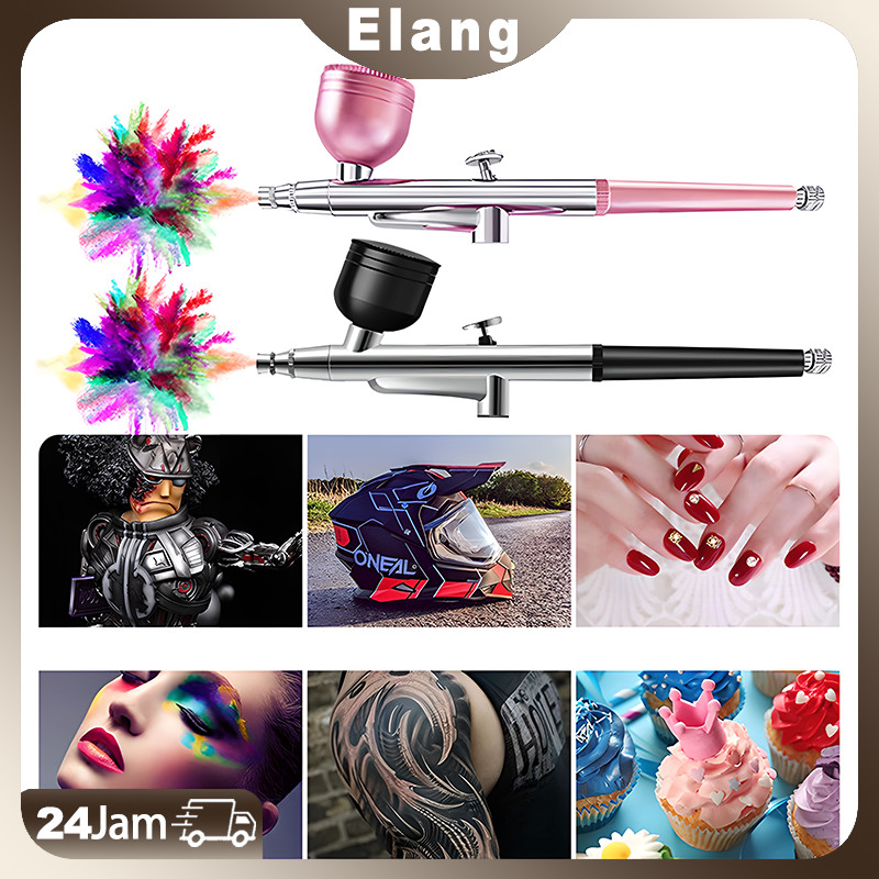 Spray Gun Dan Aksesori Cup Kapasitas / Mini Cat Airbrush Set / Automatic Spray Gun Air Brush Set / A