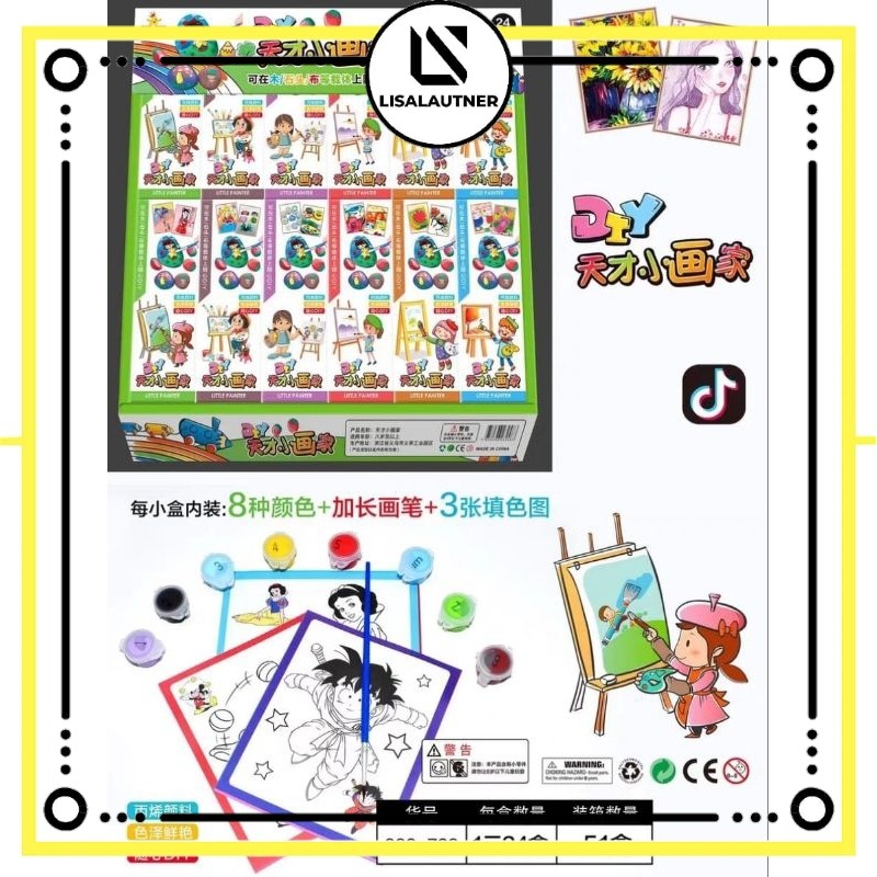 Mewarnai Anak Cat Air Diy Mainan Edukasi Anak Mewarnai