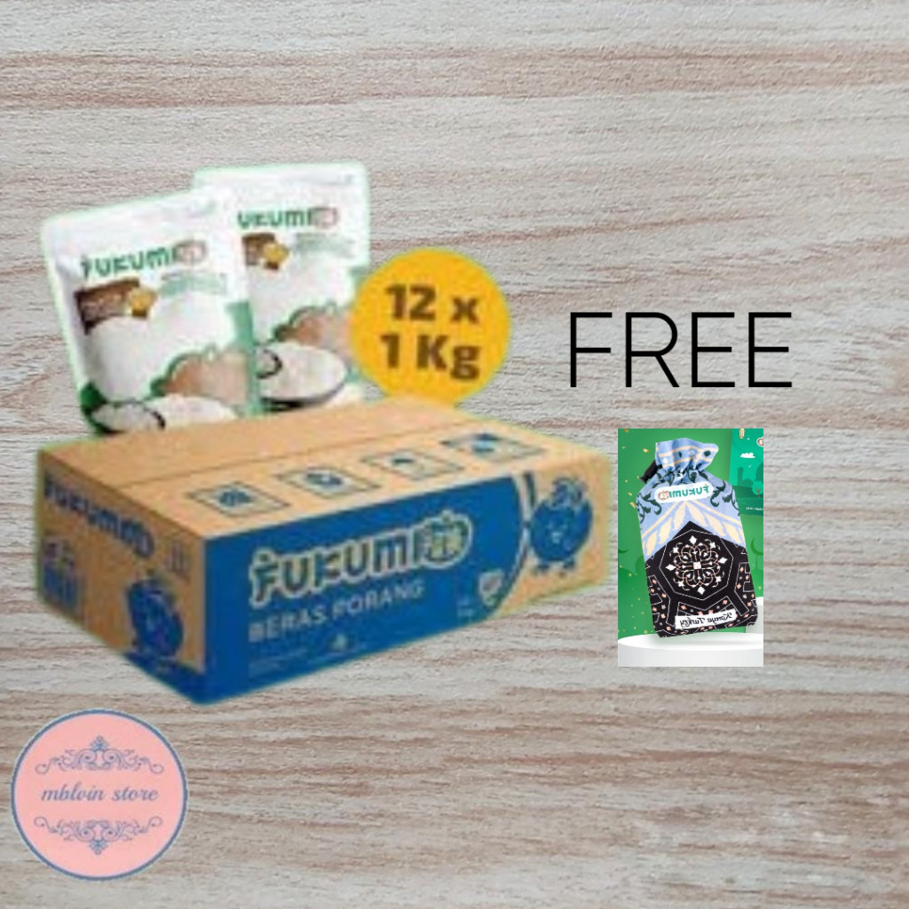 

Fukumi beras porang 1 kg isi 12 pcs FREE sajadah travel