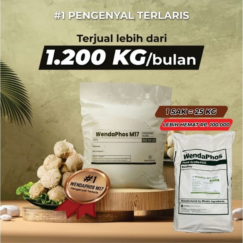 

[0.8Kg / 1Kg] Wendaphos Pengenyal Bakso Sosis Pempek Nuget dll