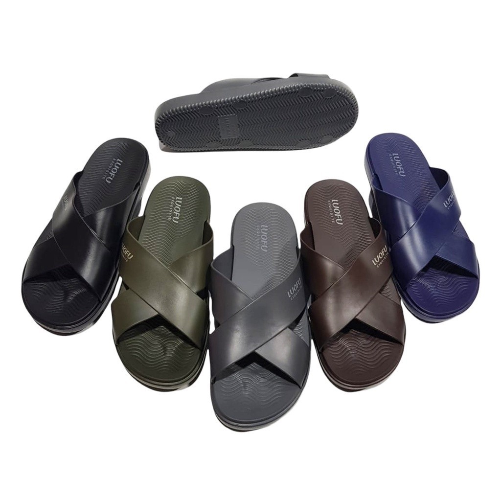 Luofu Sandal Jelly Kokop Silang Pria E6196-BM5C (AK5)