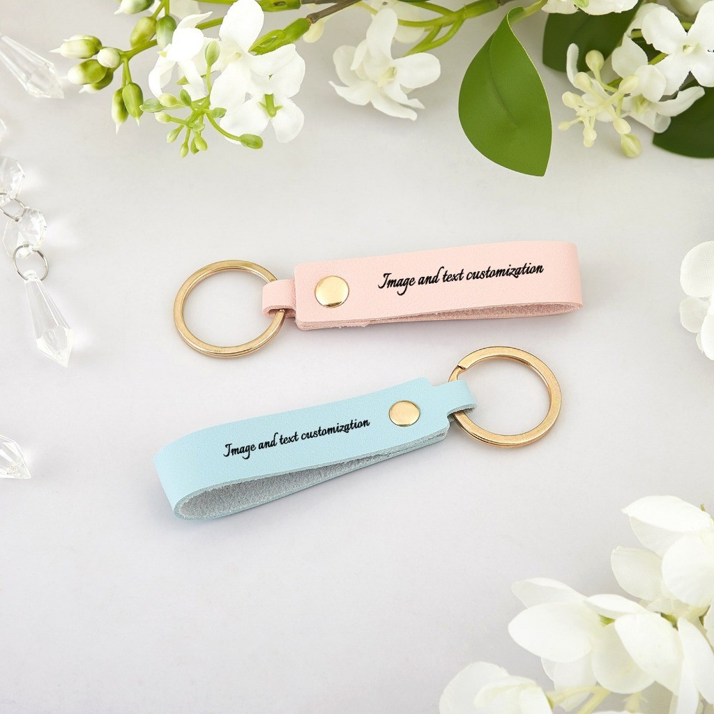 【Kustomisasi Premium】Gantungan Kunci Kayu Personalisasi Foto Laser Halus Souvenir Akrilik