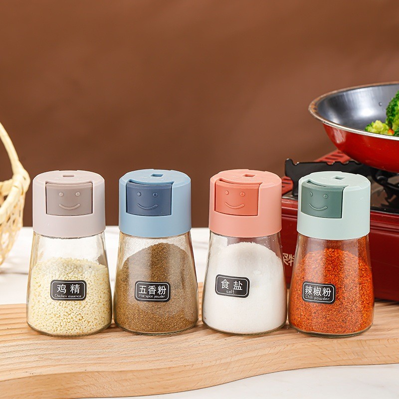 Botol Bumbu Set 3 in 1 /Mesin Bumbu Dapur/Dispenser Bumbu Botol Bumbu Kaca Dapur Garam Gula / Toples