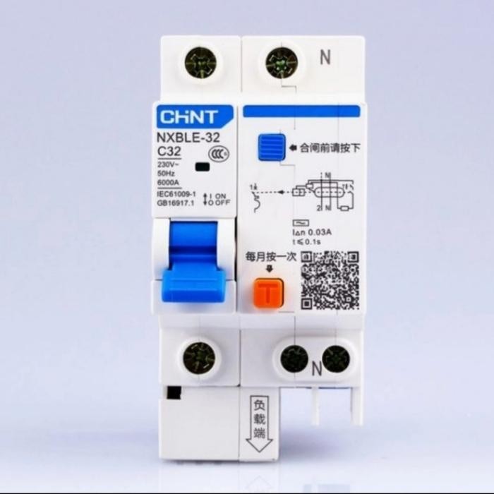 RCBO RCCB ELCB CHINT NXBLE-32 1P+N 6A-32A - 10A