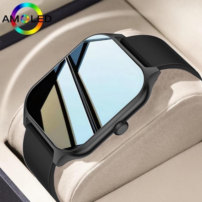 LIGE Jam Tangan Pintar Pria Baru Layar AMOLED 1.83 "Layar Sentuh Penuh Pelacak Kebugaran Panggilan B