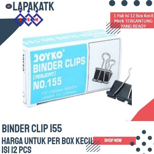 

BINDER CLIP 155 JOYKO / PAPER CLIP / KLIP KERTAS JOYKO ++ Best Seller