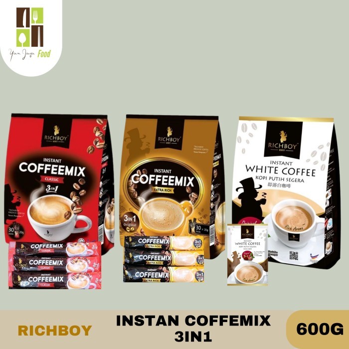 

Richboy Coffemix 3 in 1 600g - 1 PACK / Classic / Extra Rich / White Coffe / Kopi Instan / Import Malaysia / Minuman Serbuk Kopi