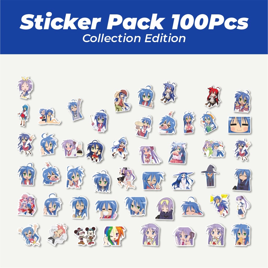 

Hot Sticker Anime Lucky Star (Raki☆Suta) Sticker Lucu Anti Air Stikers Berperekat Waterproof Sticker Decal Buat Motor Helm Buku Journal Koper Casing HP Laptop Botol Minum