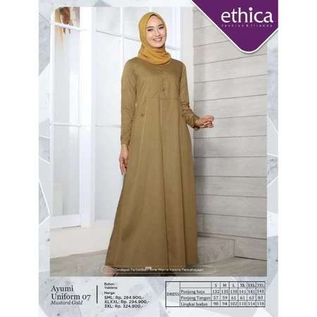 ETHICA GAMIS DEWASA  AYUMI UNIFORM 07 MUSTARD GOLD