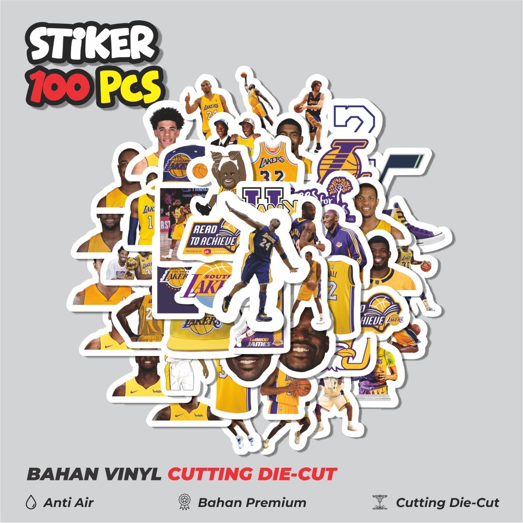 

Terbaru! 50 pcs Stiker Lakers Pemain Basket NBA Stiker Dekorasi Lucu Kreatif untuk Notebook, Skateboard, HP